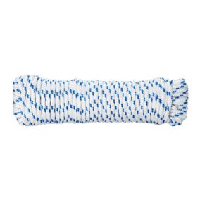 Diall Blue & white Polypropylene Braided rope, (L)20m (Dia)6mm