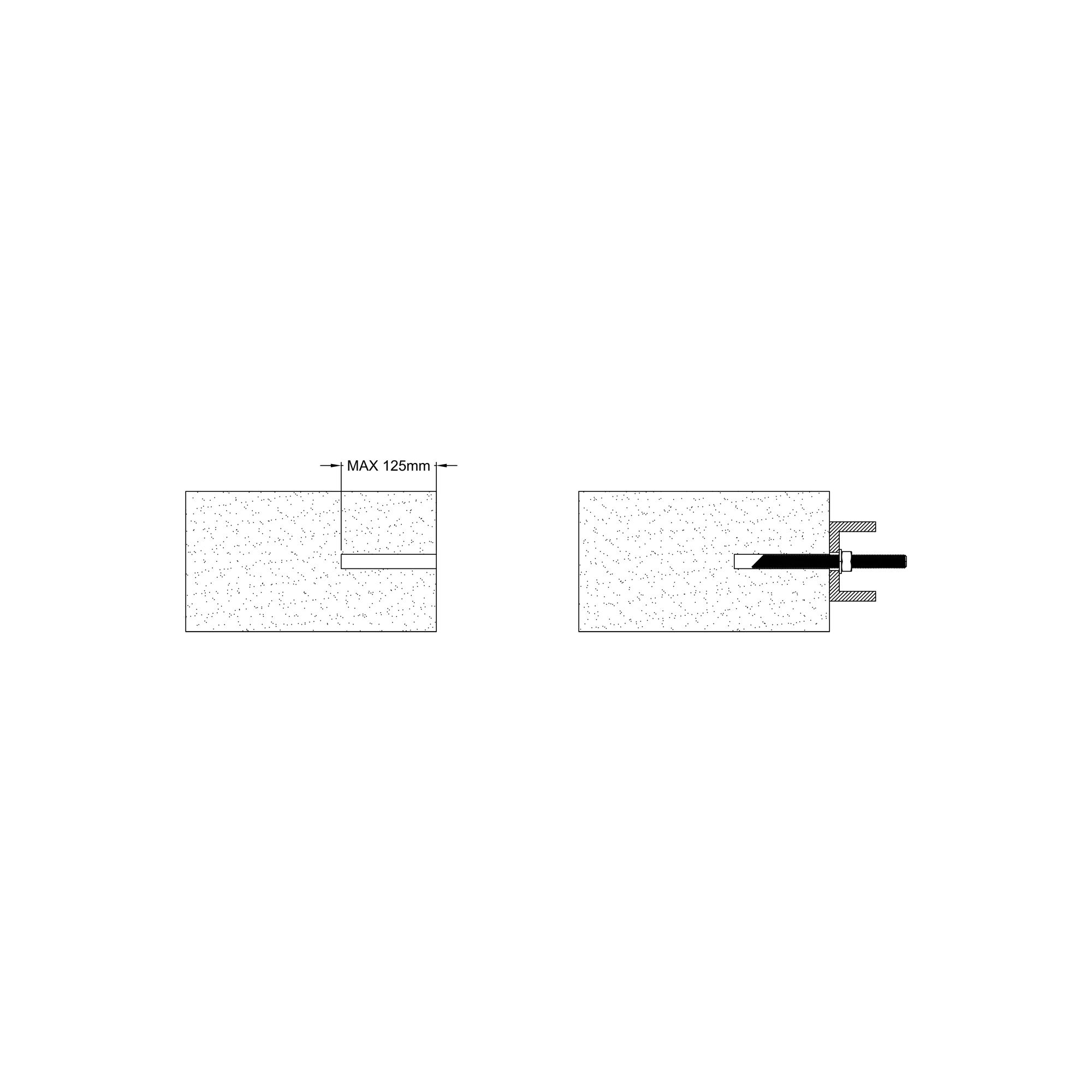 Diall Blue zinc-plated Carbon steel Stud (Dia)16mm (L)190mm, Pack of 2