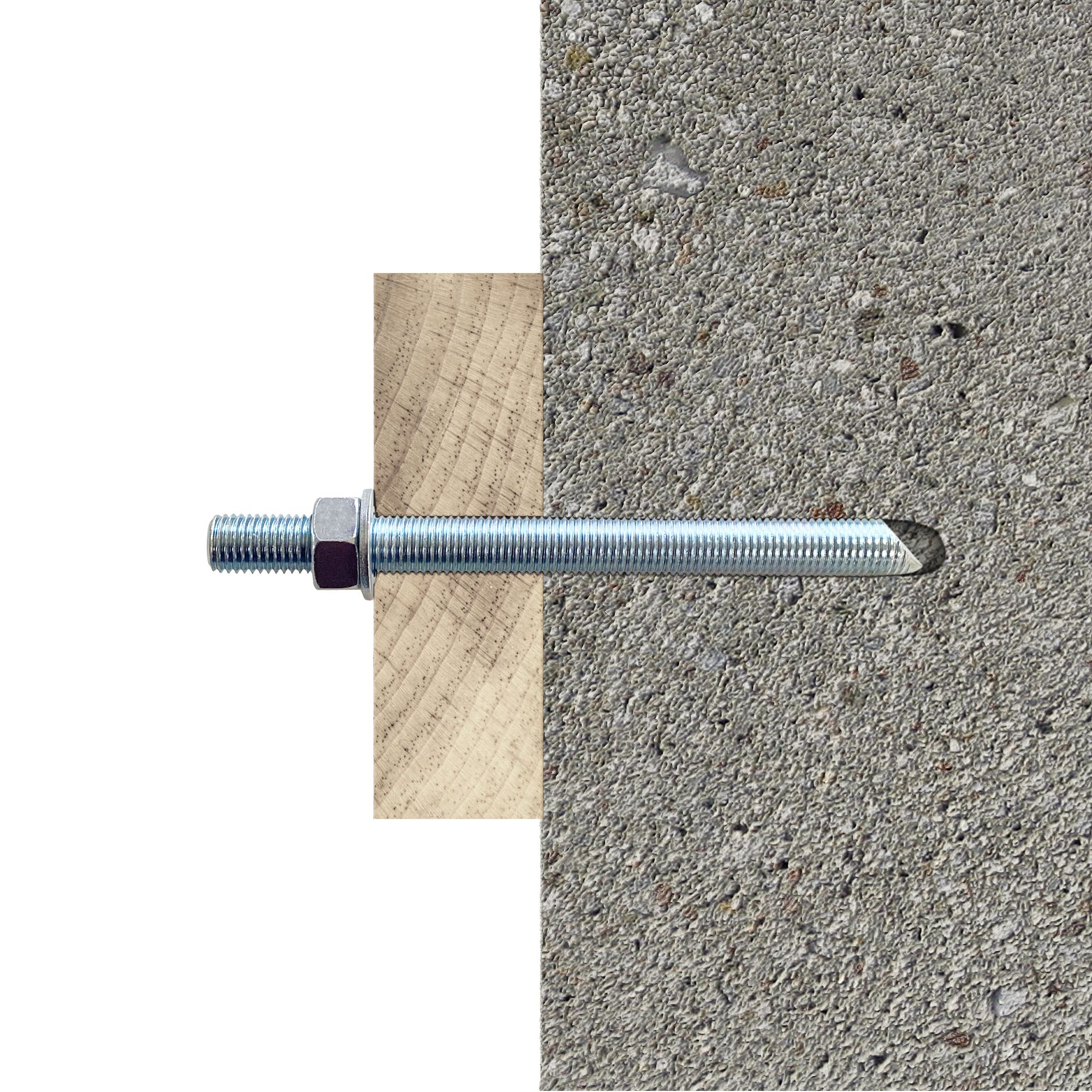 Diall Blue zinc-plated Carbon steel Stud (Dia)8mm (L)110mm, Pack of 4