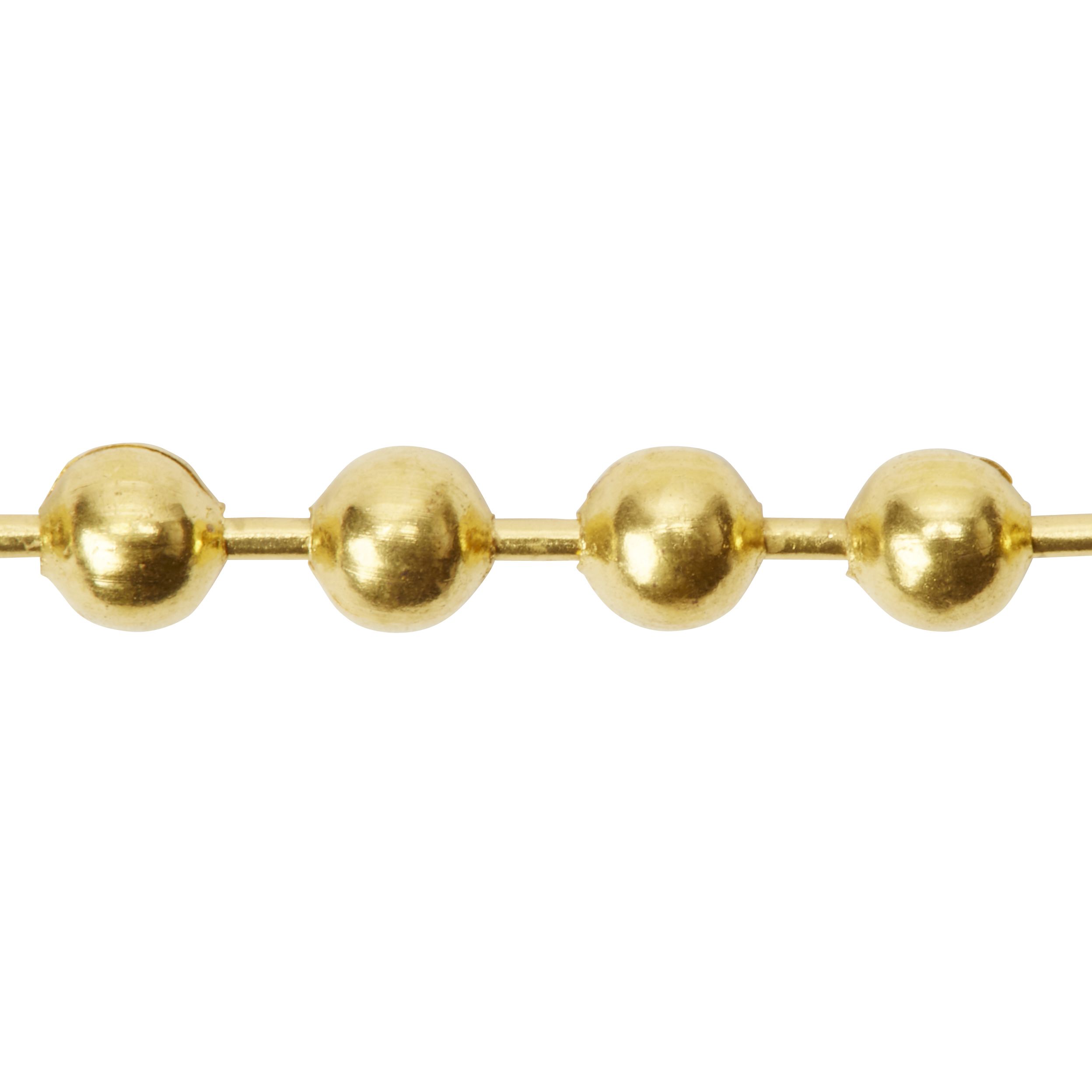 Diall Brass Bead Chain, (L)2.5m (Dia)2mm