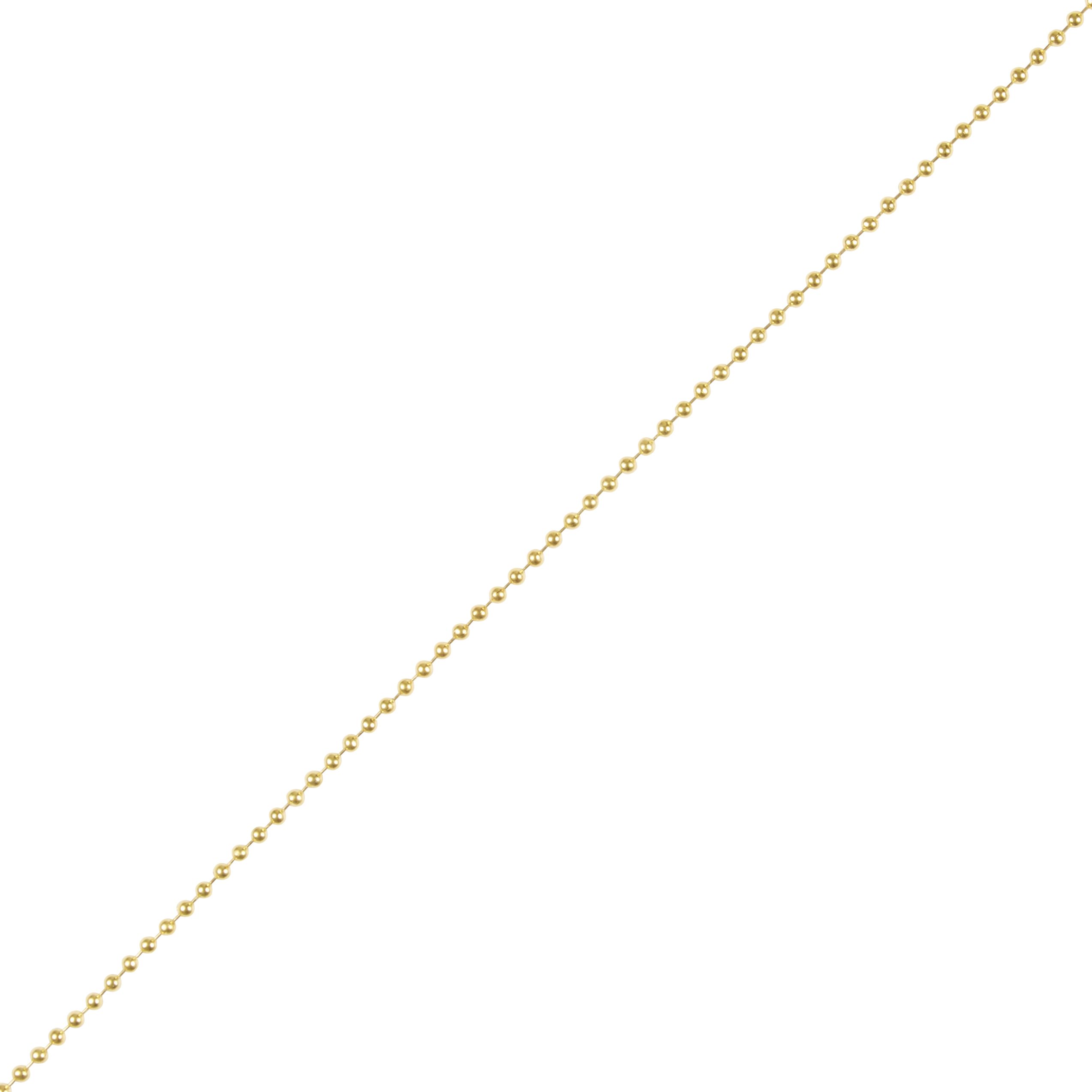 Diall Brass Bead Chain, (L)2.5m (Dia)2mm