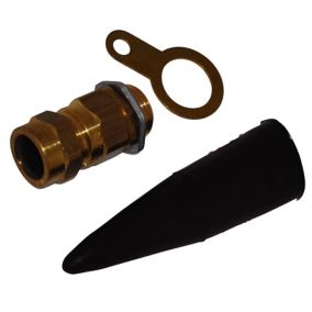 Diall Brass IP66 20mm Black Outdoor Cable gland