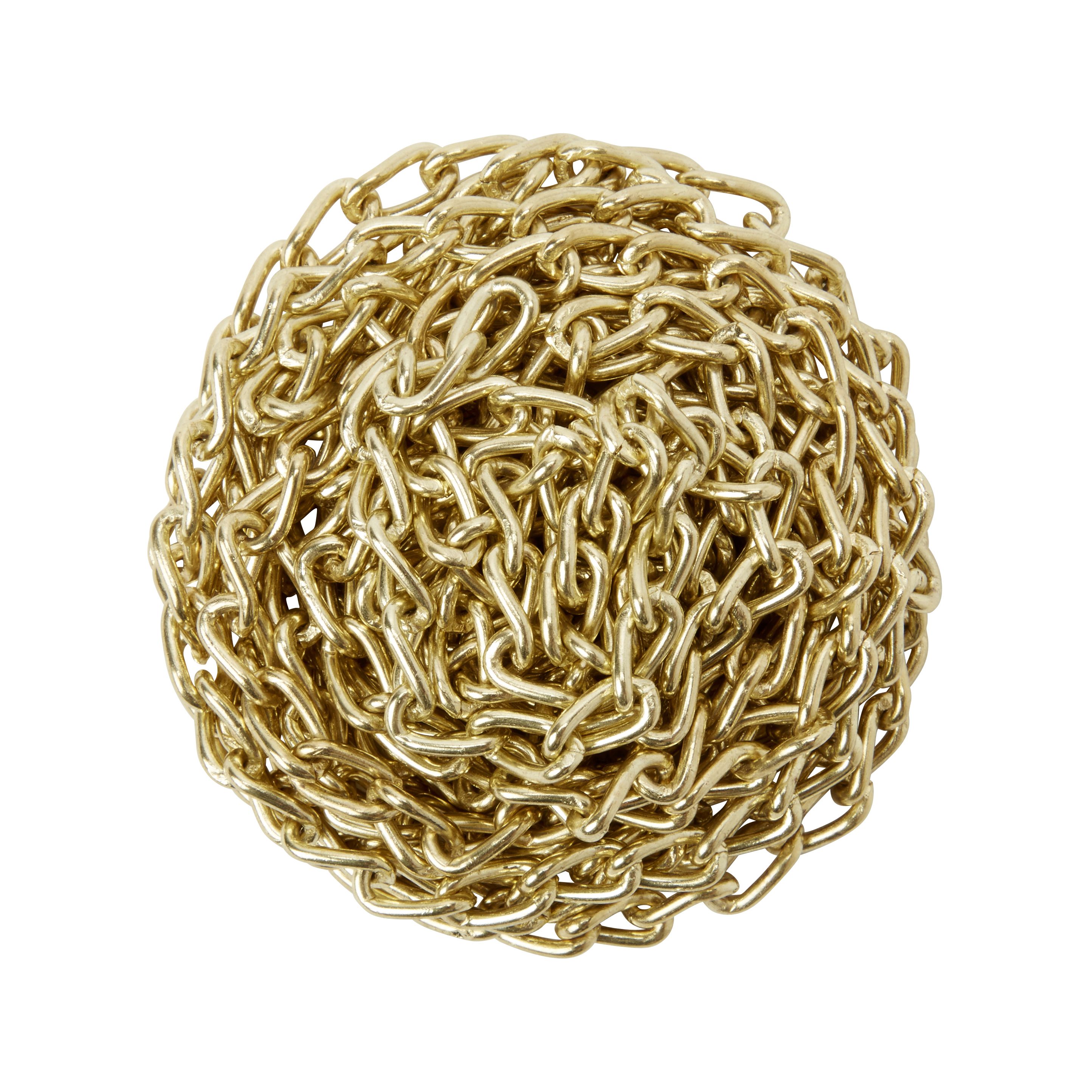 Diall Brass-plated Steel Twist Signalling Chain, (L)2.5m (Dia)2mm | DIY ...