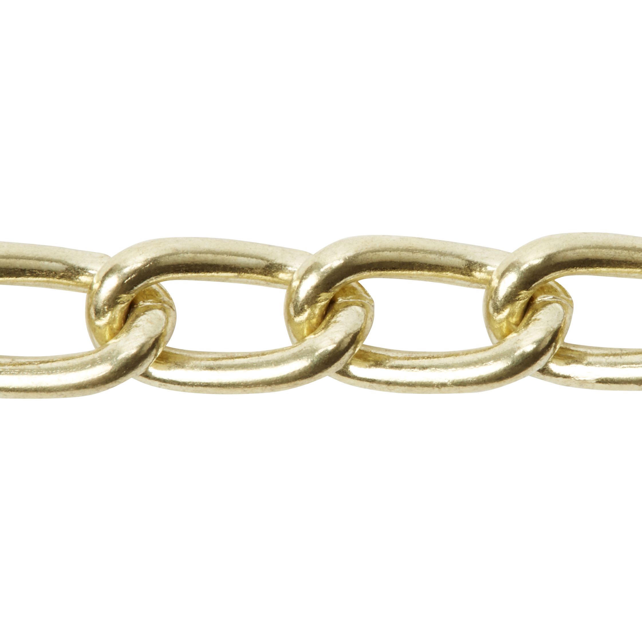 Diall Brass-plated Steel Twist Signalling Chain, (L)2.5m (Dia)2mm