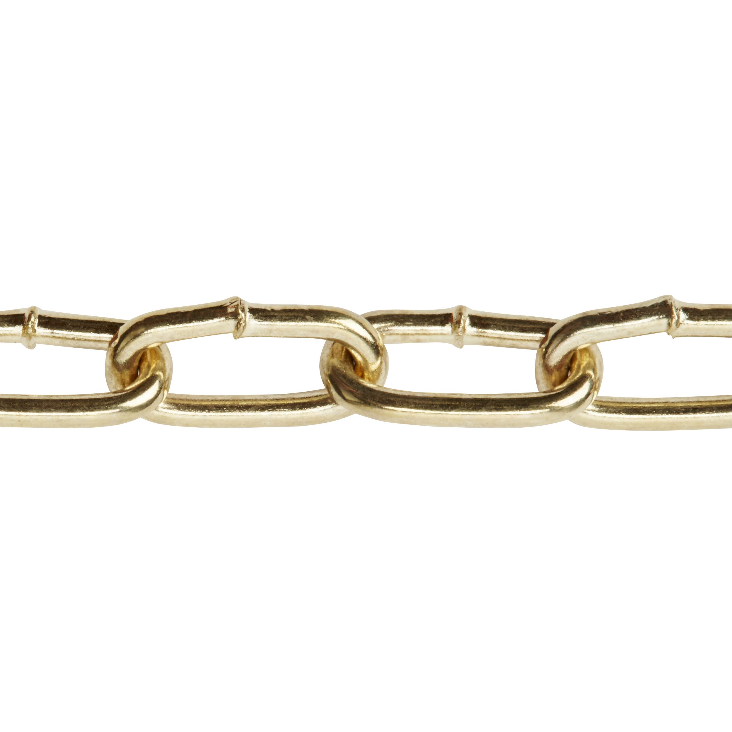 Diall Brass-plated Steel Welded Signalling Chain, (L)2.5m (Dia)2mm