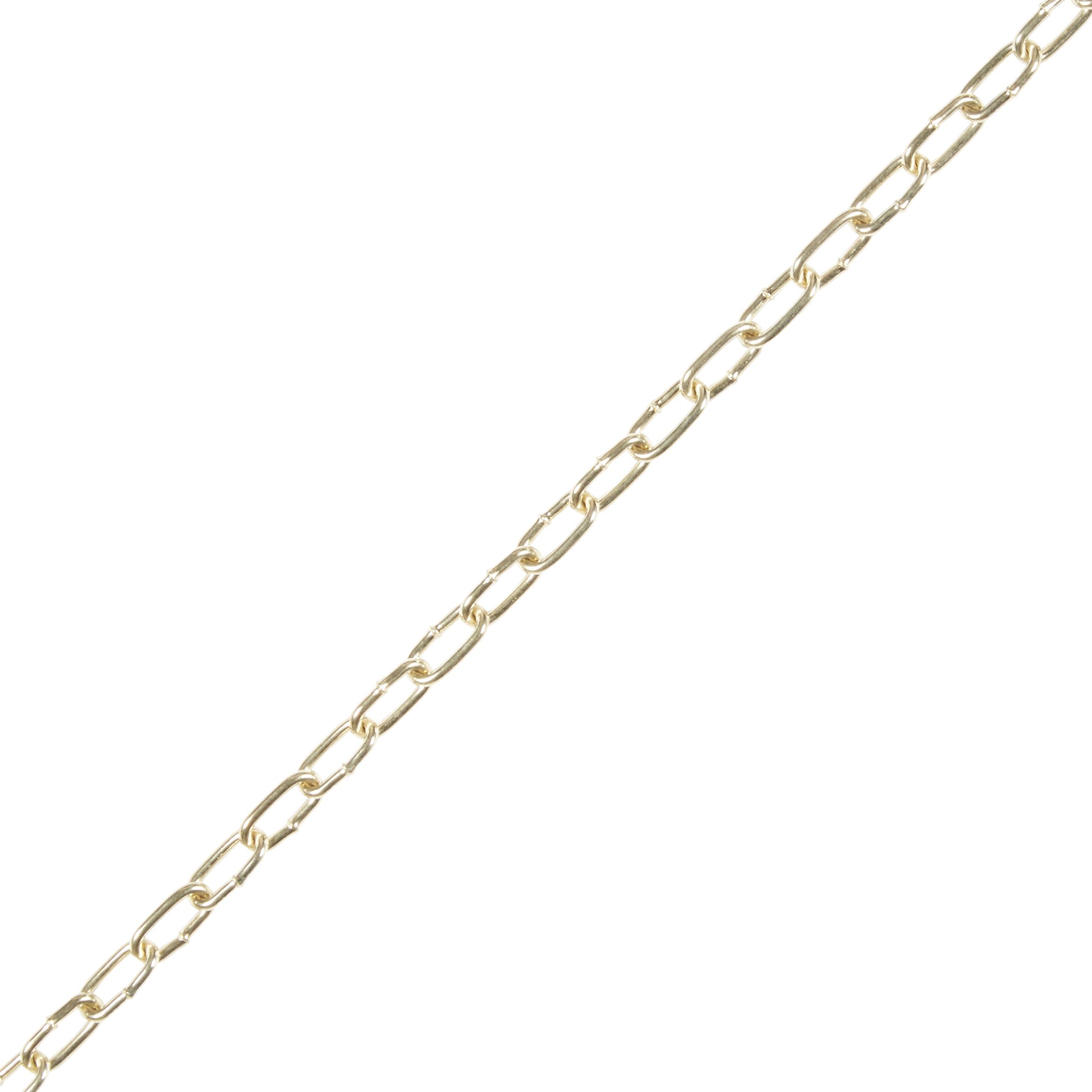 Diall Brass-plated Steel Welded Signalling Chain, (L)2.5m (Dia)2mm