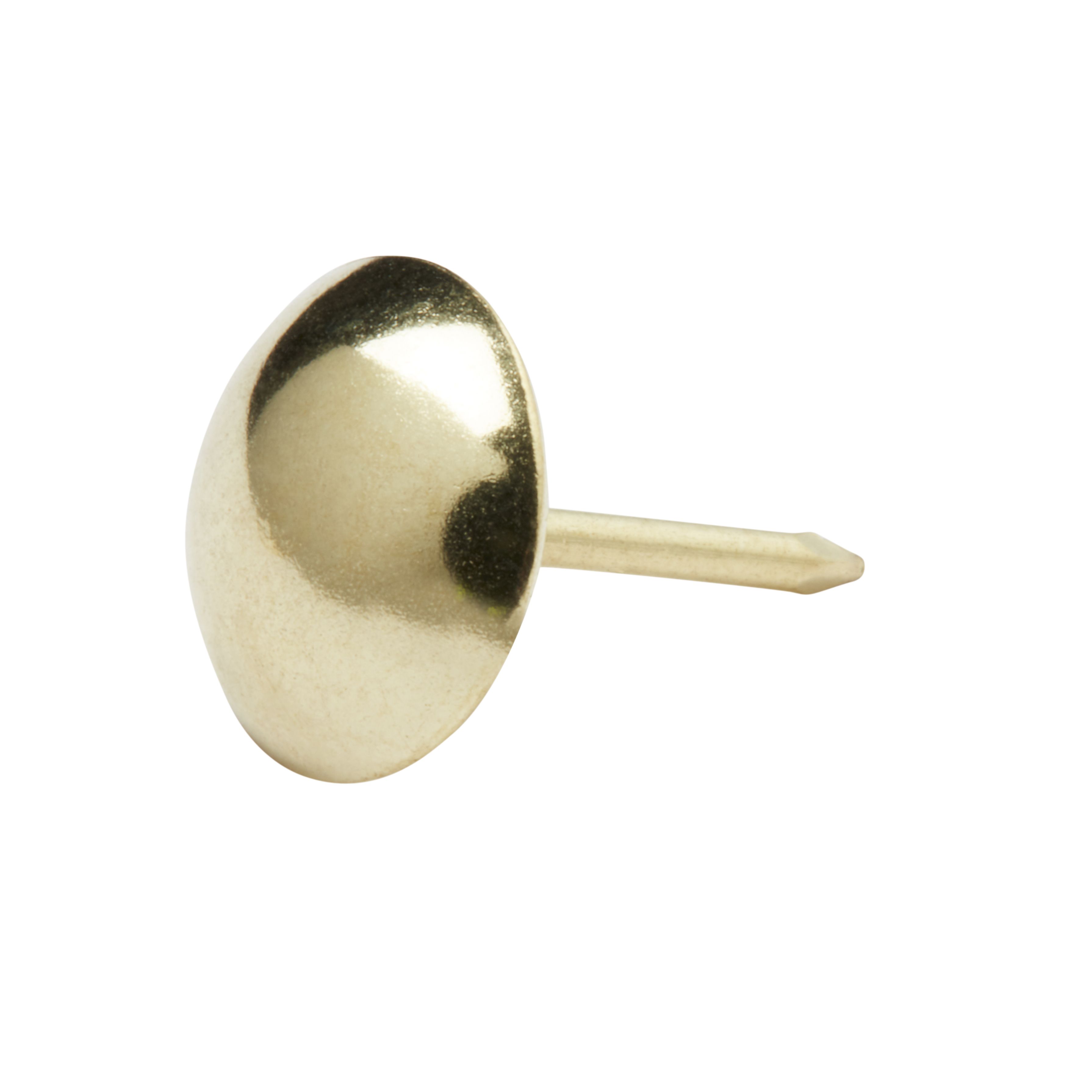 Diall Brass-plated Upholstery nail (L)12mm, Pack of 50