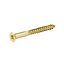 Diall Brass Screw (Dia)5mm (L)50mm, Pack of 25
