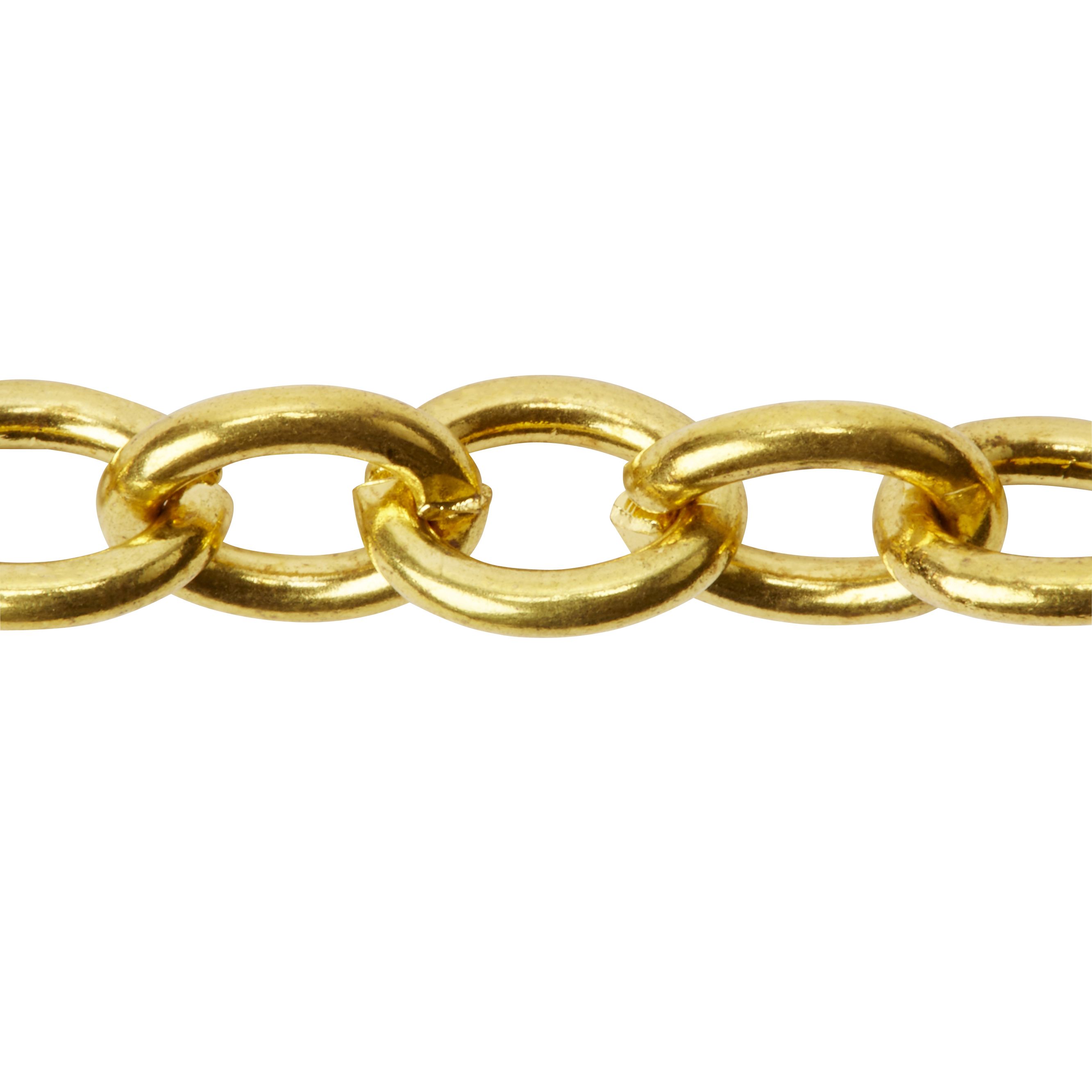 Diall Brass Signalling Chain, (L)2.5m (Dia)1.3mm