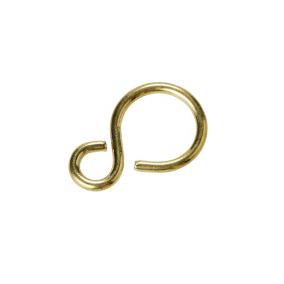 Diall Brass Sliding s-hook (H)25mm (Dia)2mm, Pack of 4