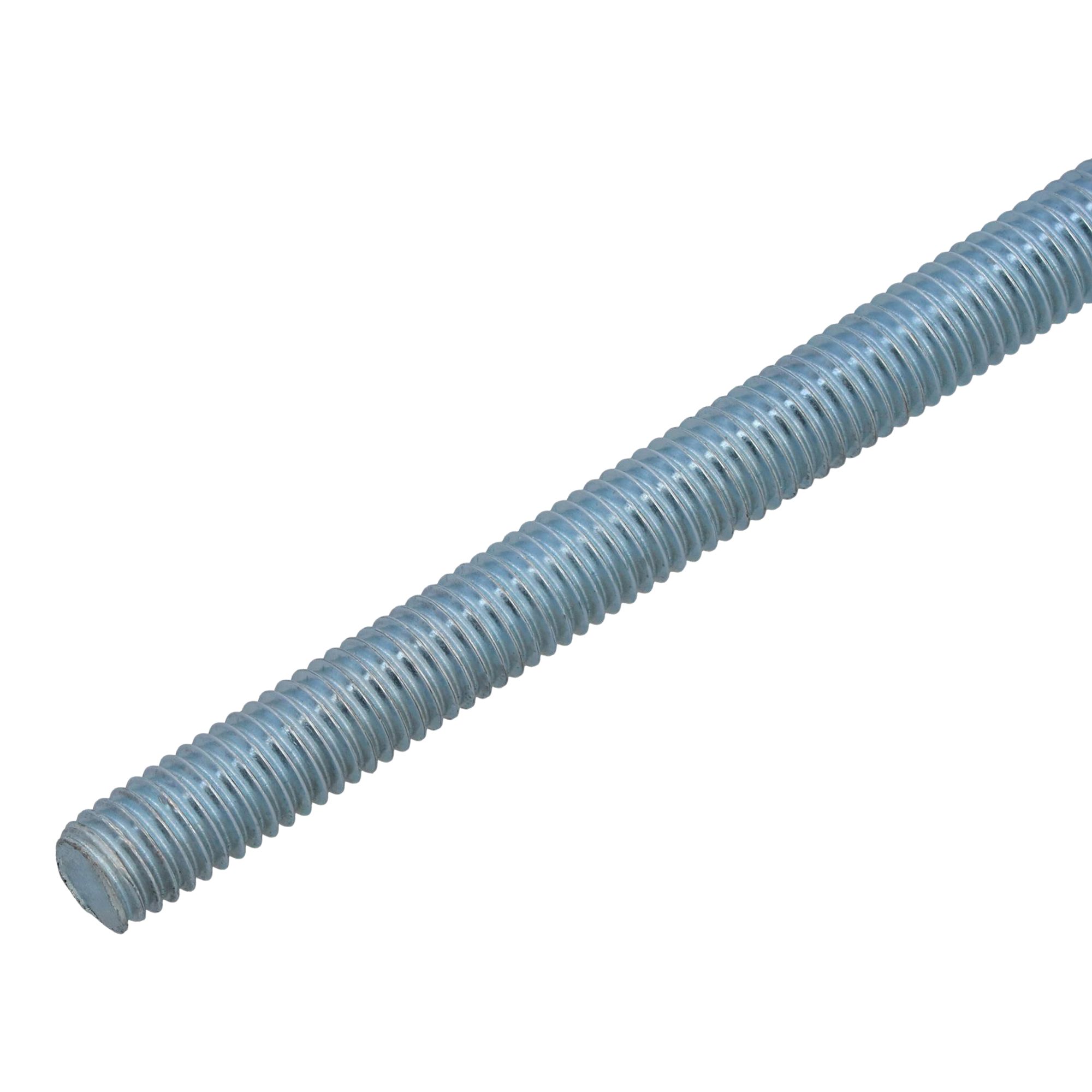 Diall Bright zinc-plated Carbon steel M6 Threaded rod, (L)1m