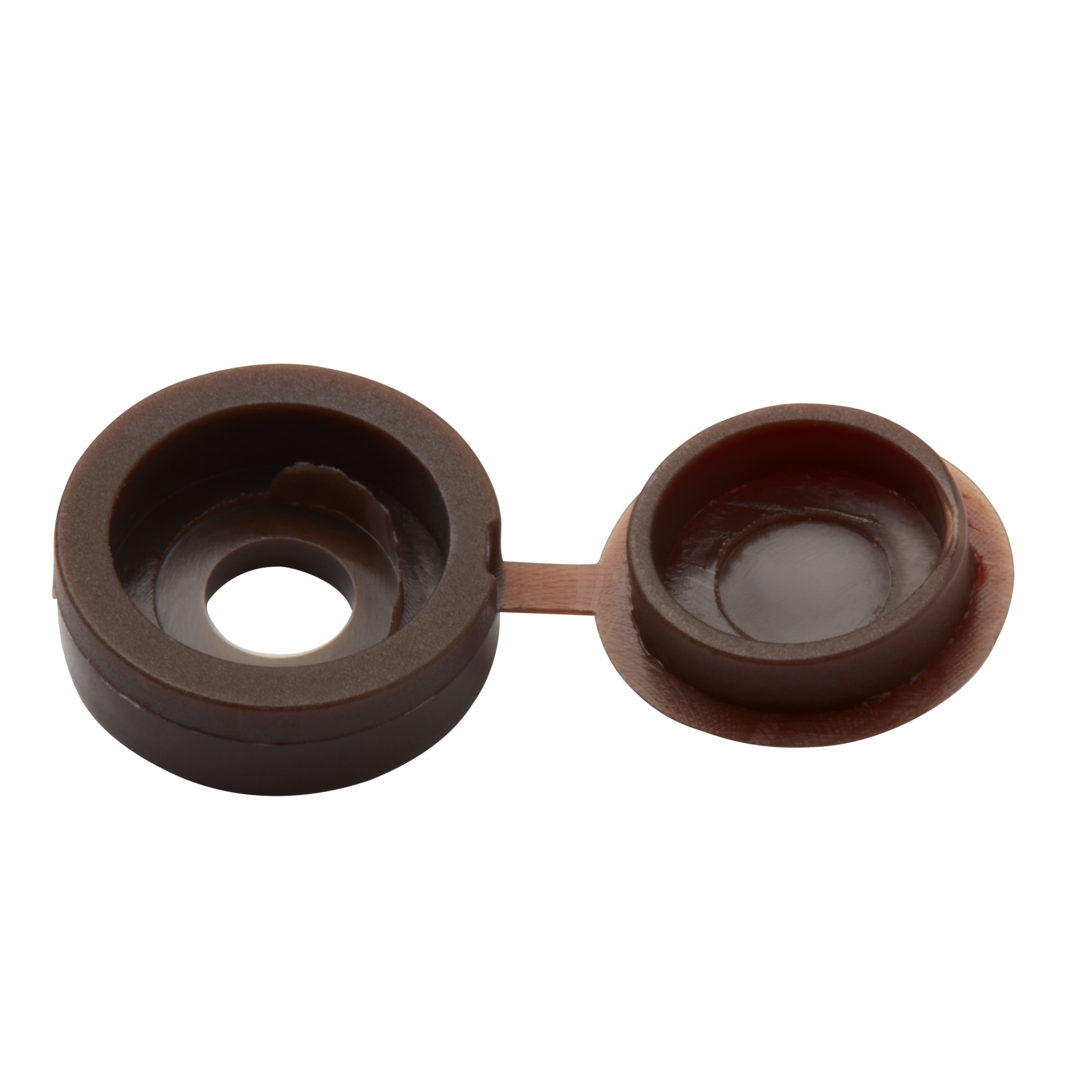 Diall Brown Plastic Decorative Snap cap (Dia)8mm, Pack of 20