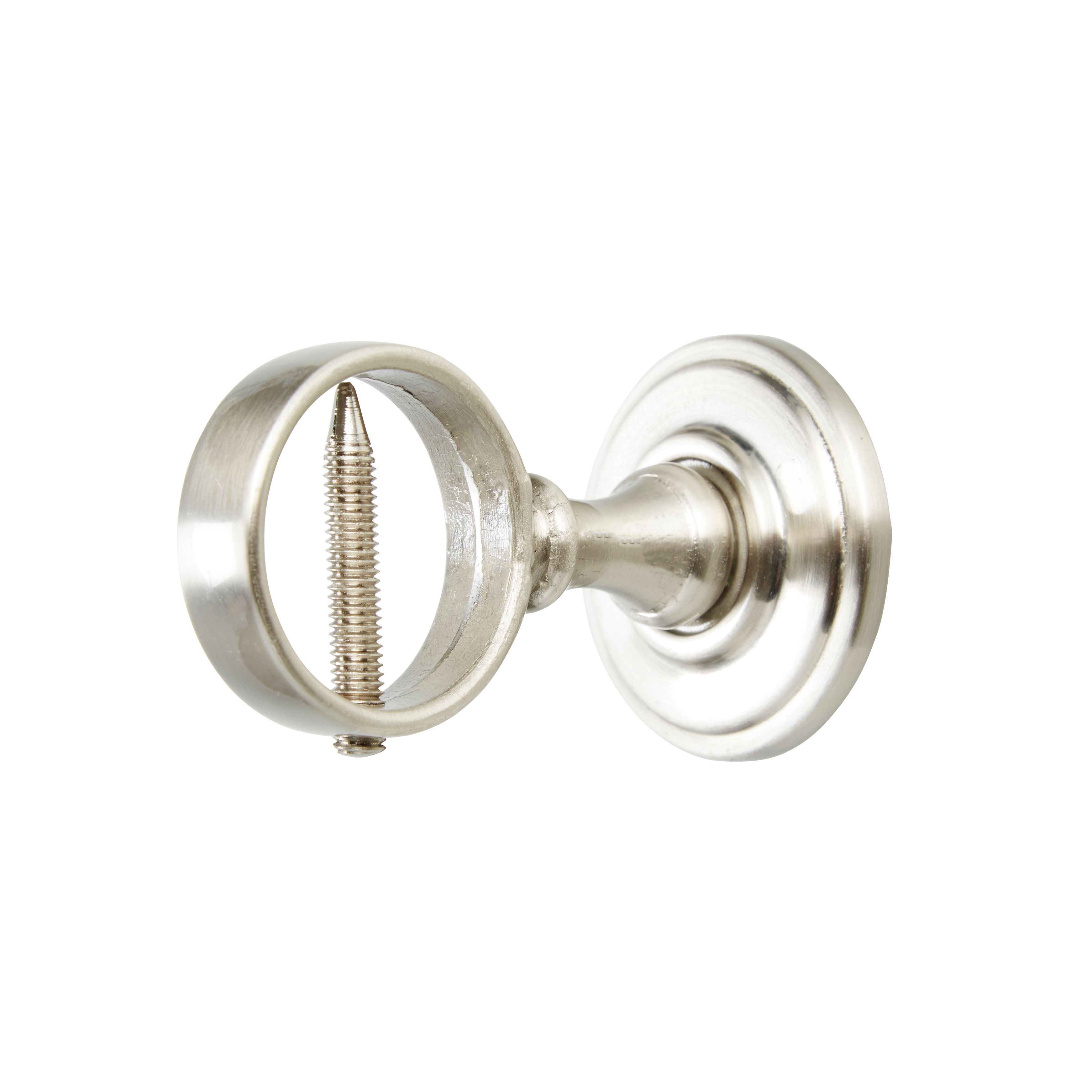 Diall Brushed Nickel Brass Rope bracket (Dia)35mm (L)75mm (W)35mm