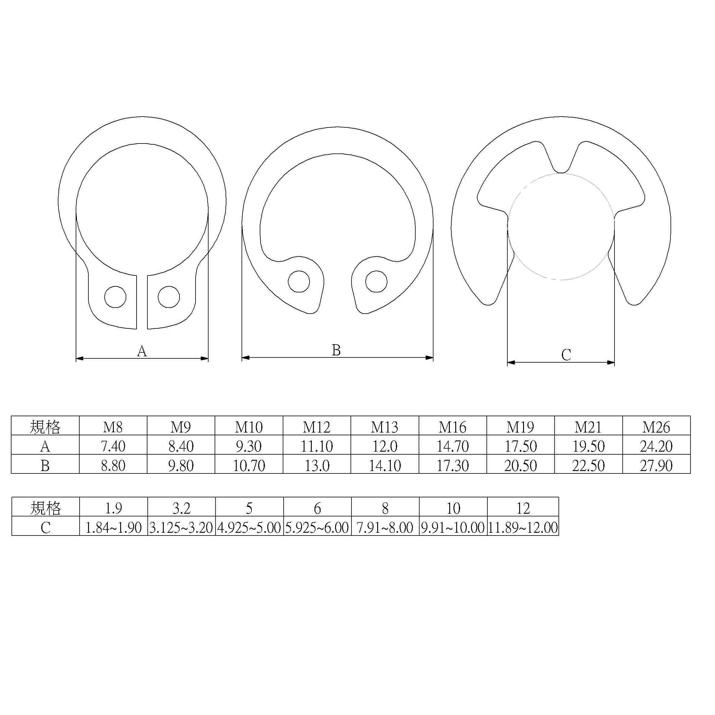 Diall Carbon steel Circlip, Set of 1000