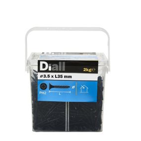 Diall Carbon steel Fine Plasterboard screw (Dia)3.5mm (L)35mm, Pack
