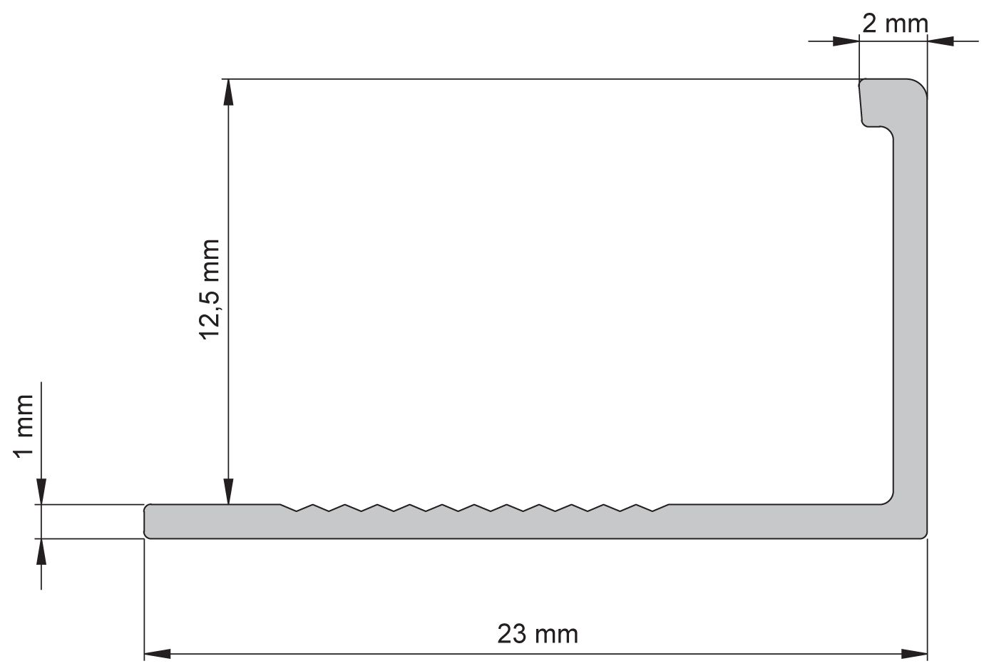 Diall Champagne 12.5mm Straight Aluminium Tile trim