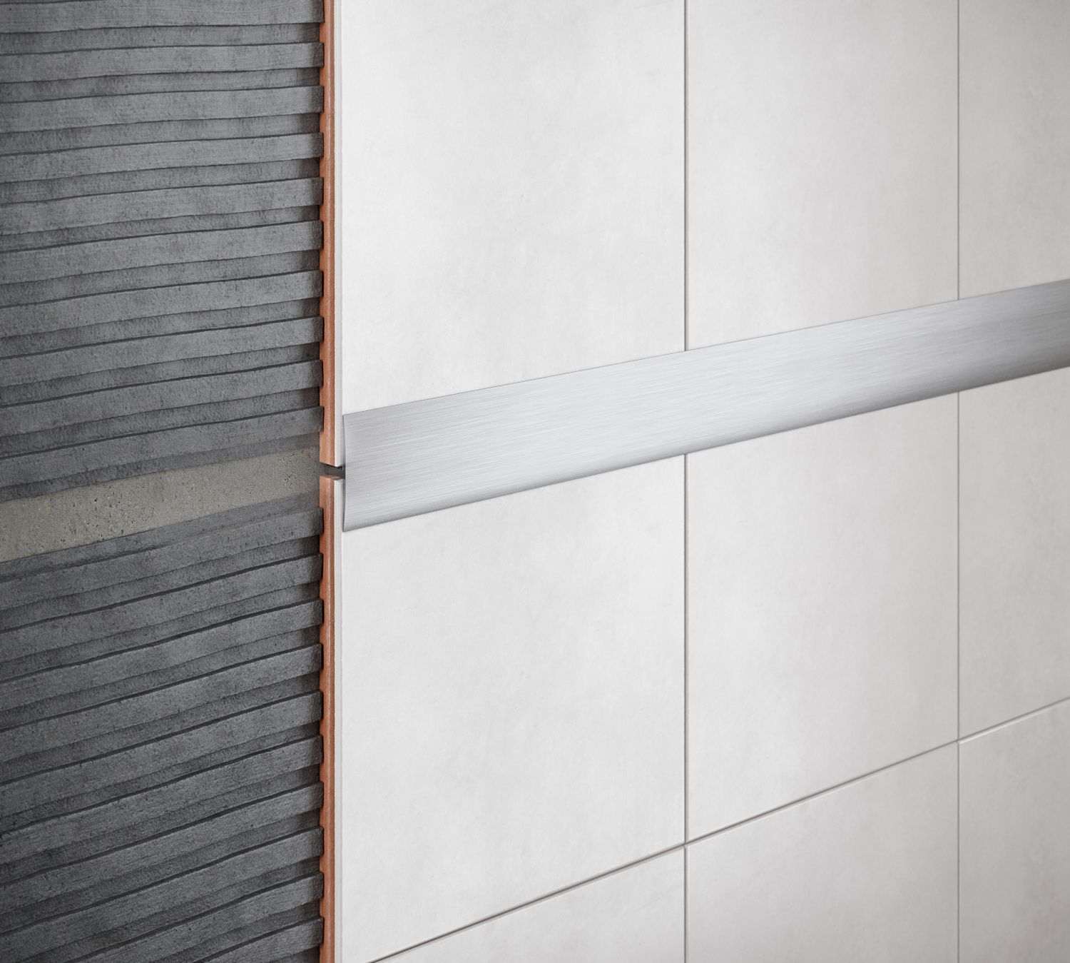 Diall Chrome 10mm T-shaped Aluminium Tile trim