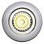 Diall Chrome effect Non-adjustable LED Fire-rated Cool white Downlight 5W IP65