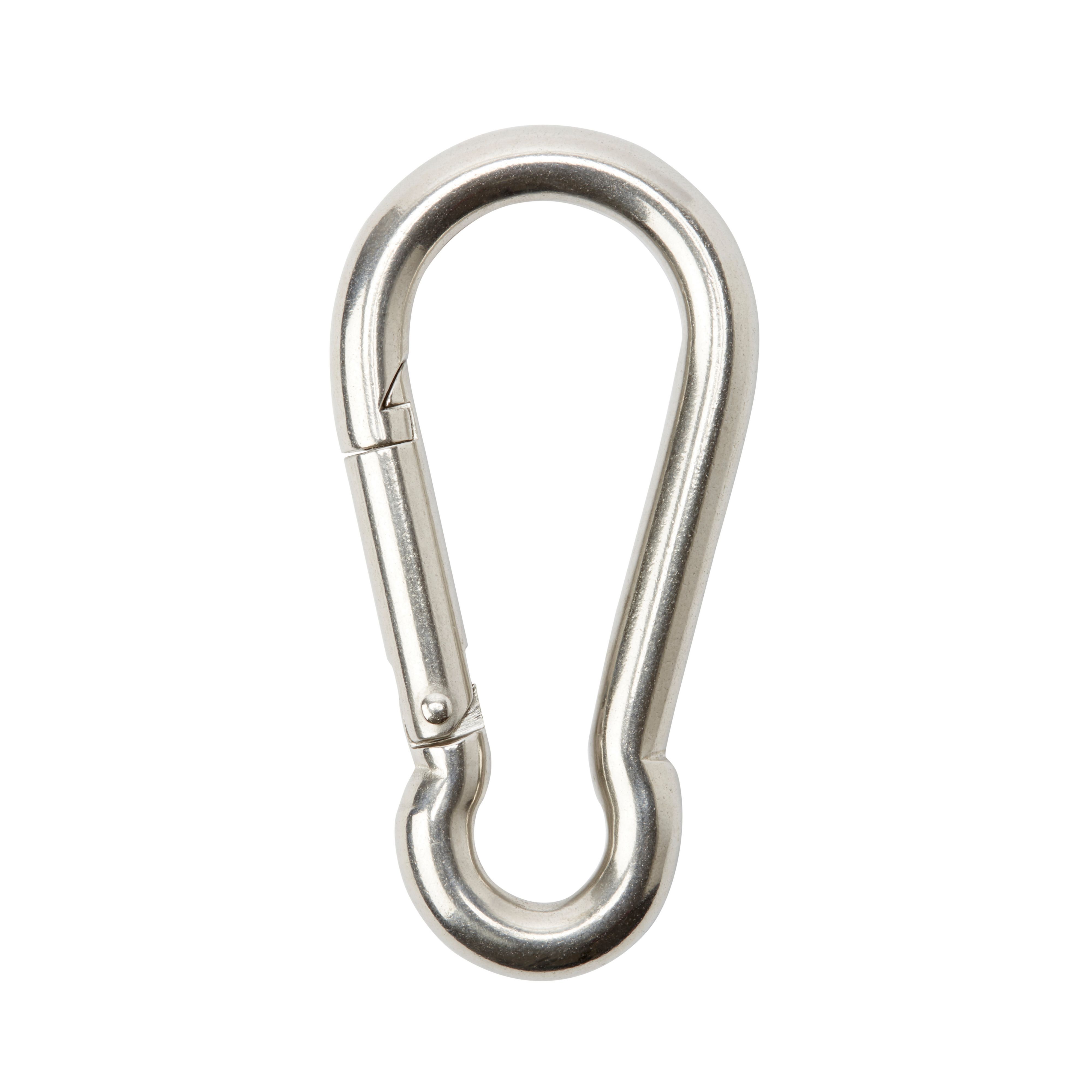 Diall Chrome-plated Stainless steel Spring snap hook (L)100mm