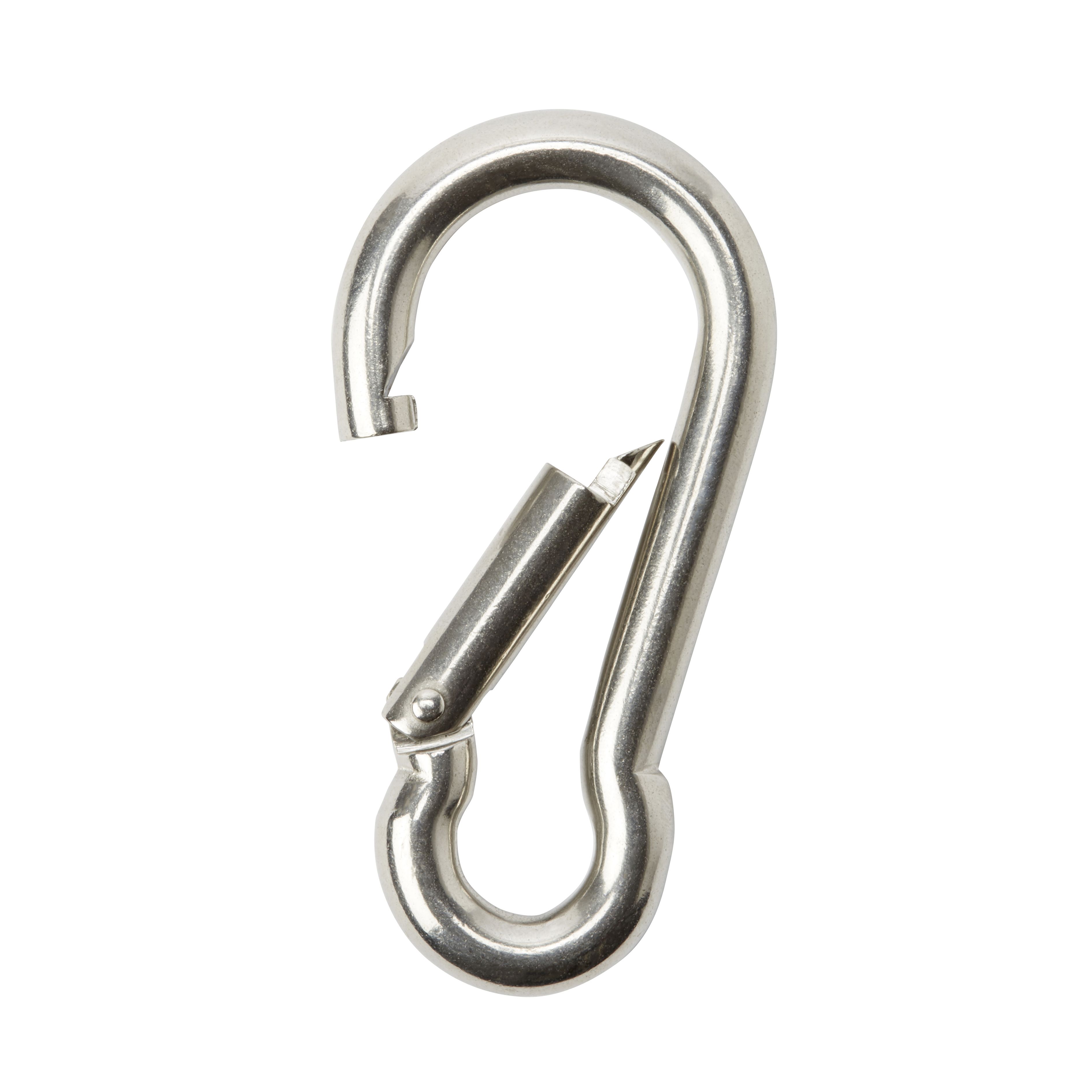 Diall Chrome-plated Stainless steel Spring snap hook (L)50mm