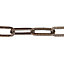 Diall Decorative Bronze effect Steel Signalling Chain, (L)1.5 (Dia)3mm