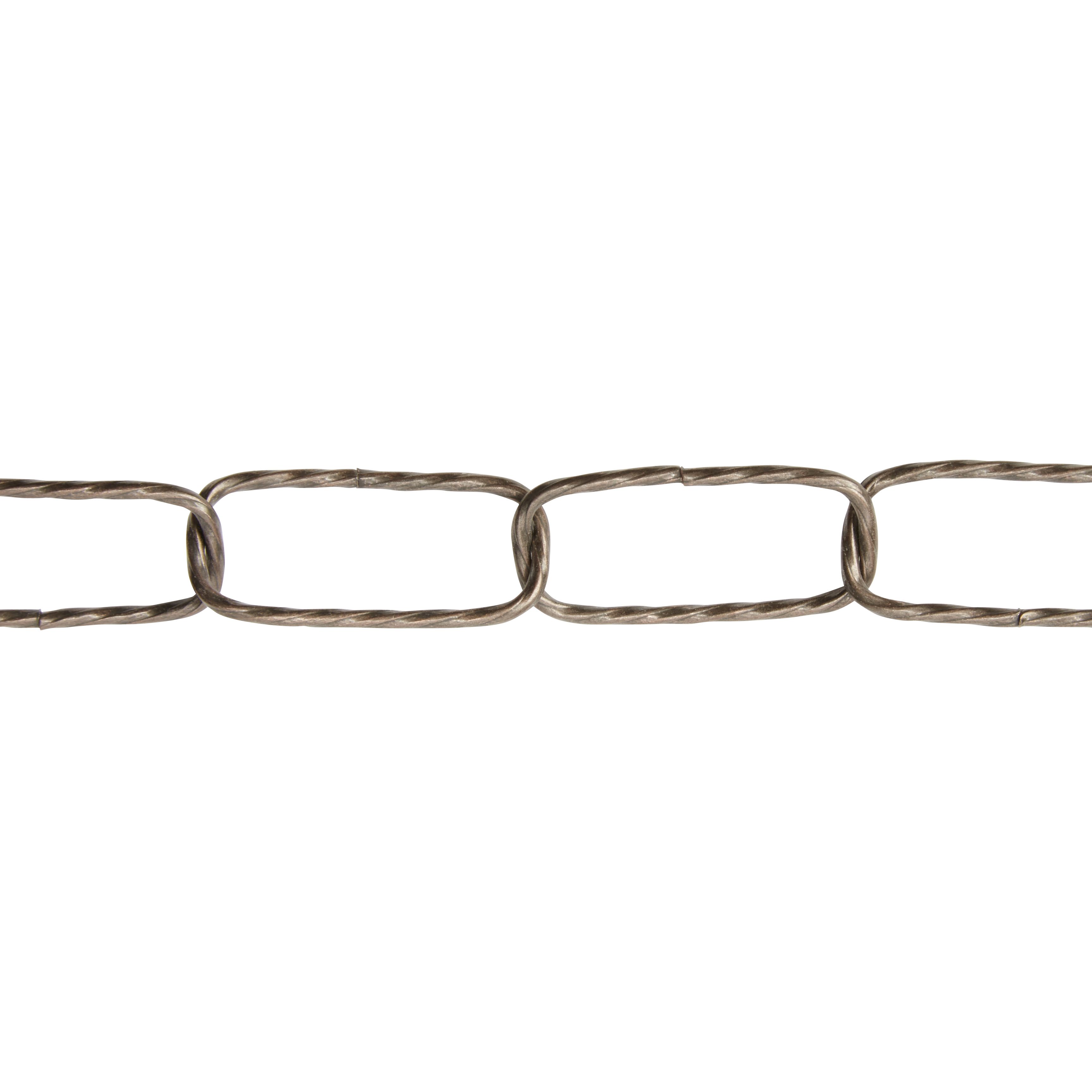 Diall Decorative Bronze effect Steel Signalling Chain, (L)1.5m (Dia)2mm