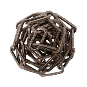 Diall Decorative Bronze effect Steel Signalling Chain, (L)1.5m (Dia)3mm