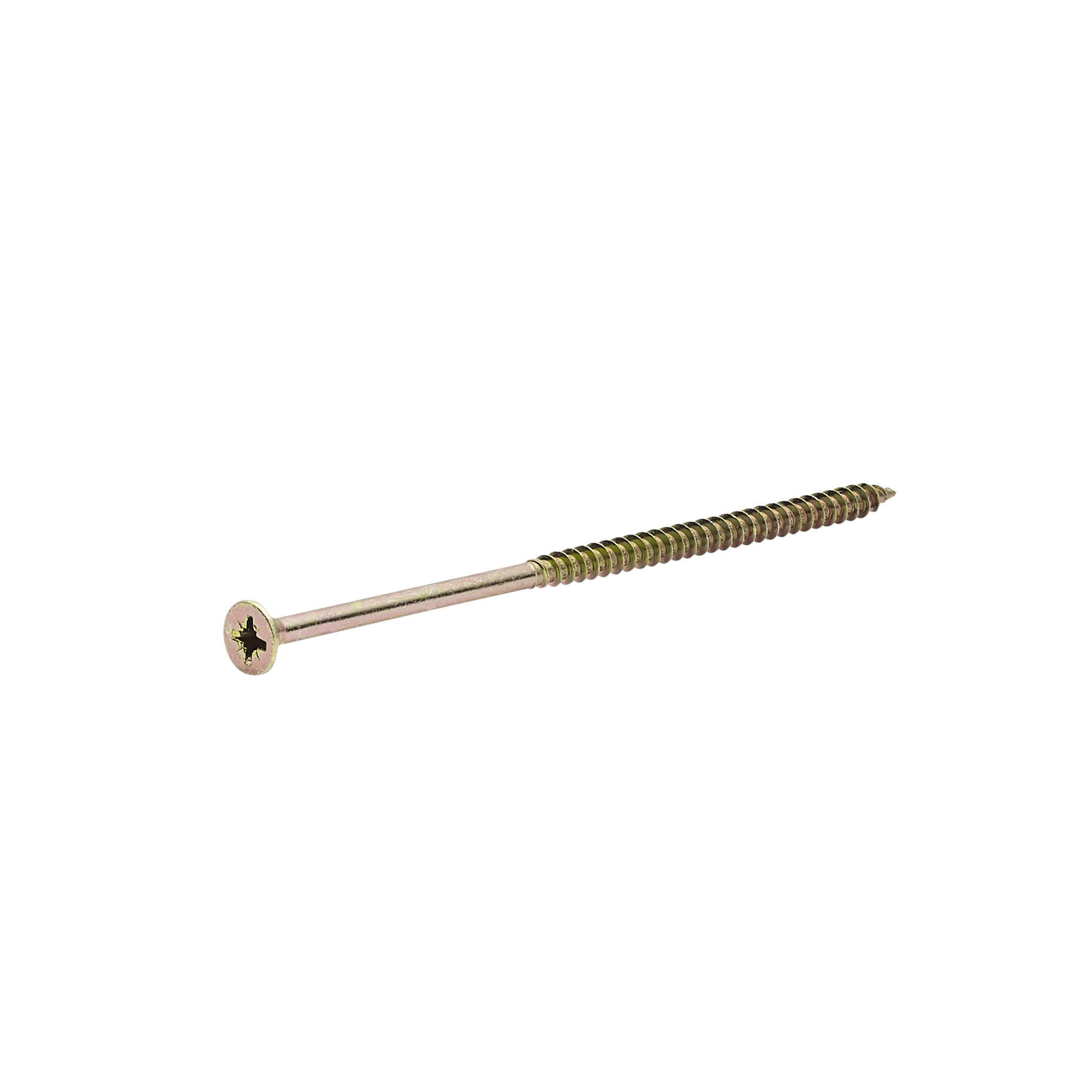 Diall Double-countersunk Yellow-passivated Carbon steel Screw (Dia)5mm (L)120mm, Pack of 100