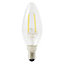 Diall E14 1.8W 250lm Clear Candle Warm white LED filament Light bulb