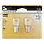 Diall E14 15W Warm white Incandescent Dimmable Light bulb, Pack of 2
