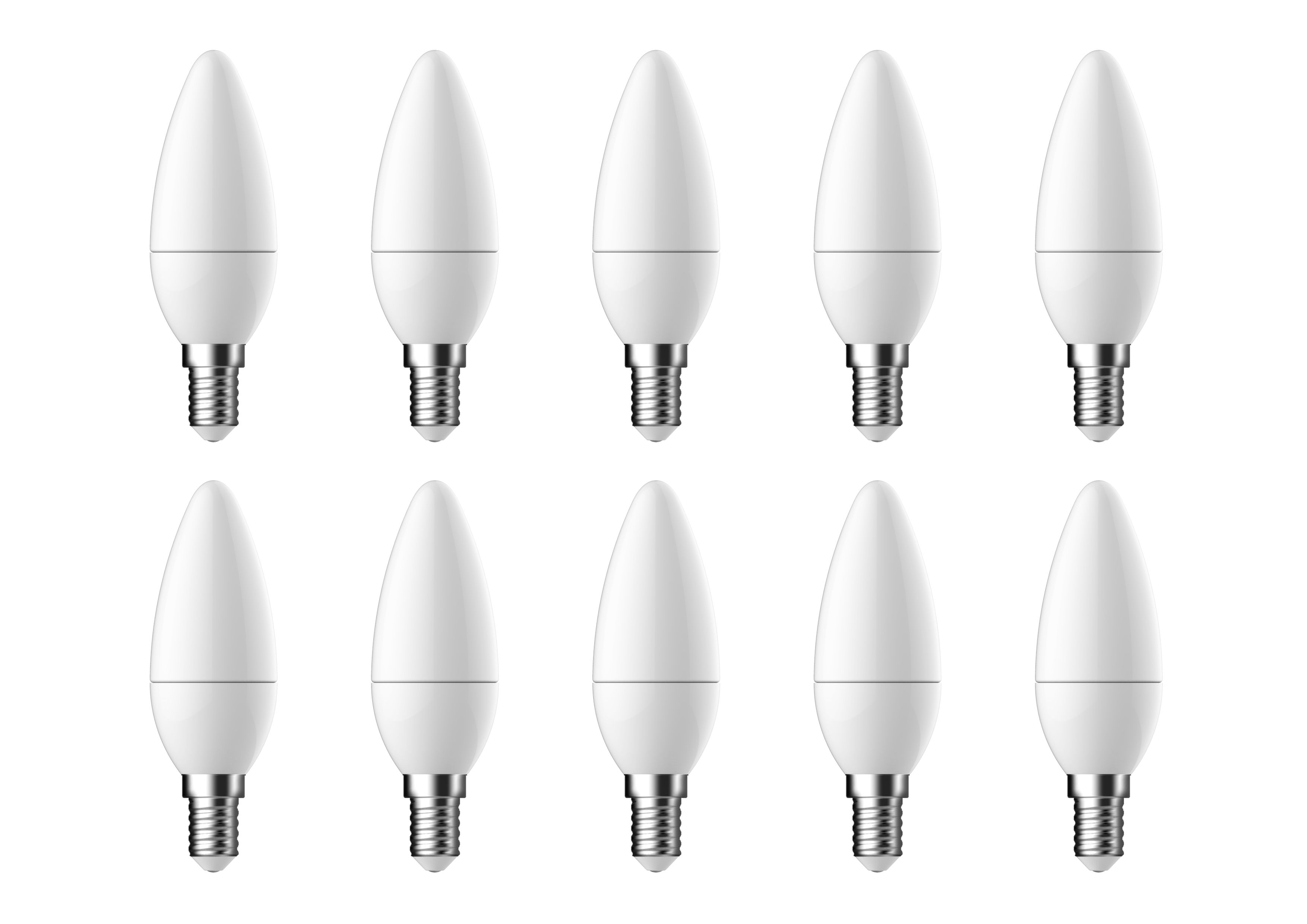 Diall E14 2.2W 250lm Frosted Candle Warm white LED Light bulb, Pack of