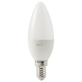 Diall E14 2.2W 250lm Frosted Candle Warm white LED Light bulb