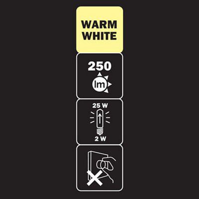 Diall E14 2W 250lm T26 LED filament Light bulb