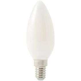 Diall E14 3.4W 470lm Candle Warm white LED filament Light bulb