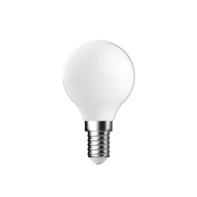 Diall E14 3.4W 470lm Milky Mini globe Warm white LED filament Light bulb