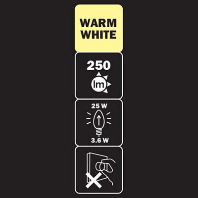 Diall E14 3.6W 250lm LED Light bulb, Pack of 3