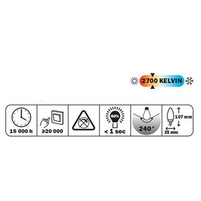 Diall E14 3.6W 250lm LED Light bulb, Pack of 3