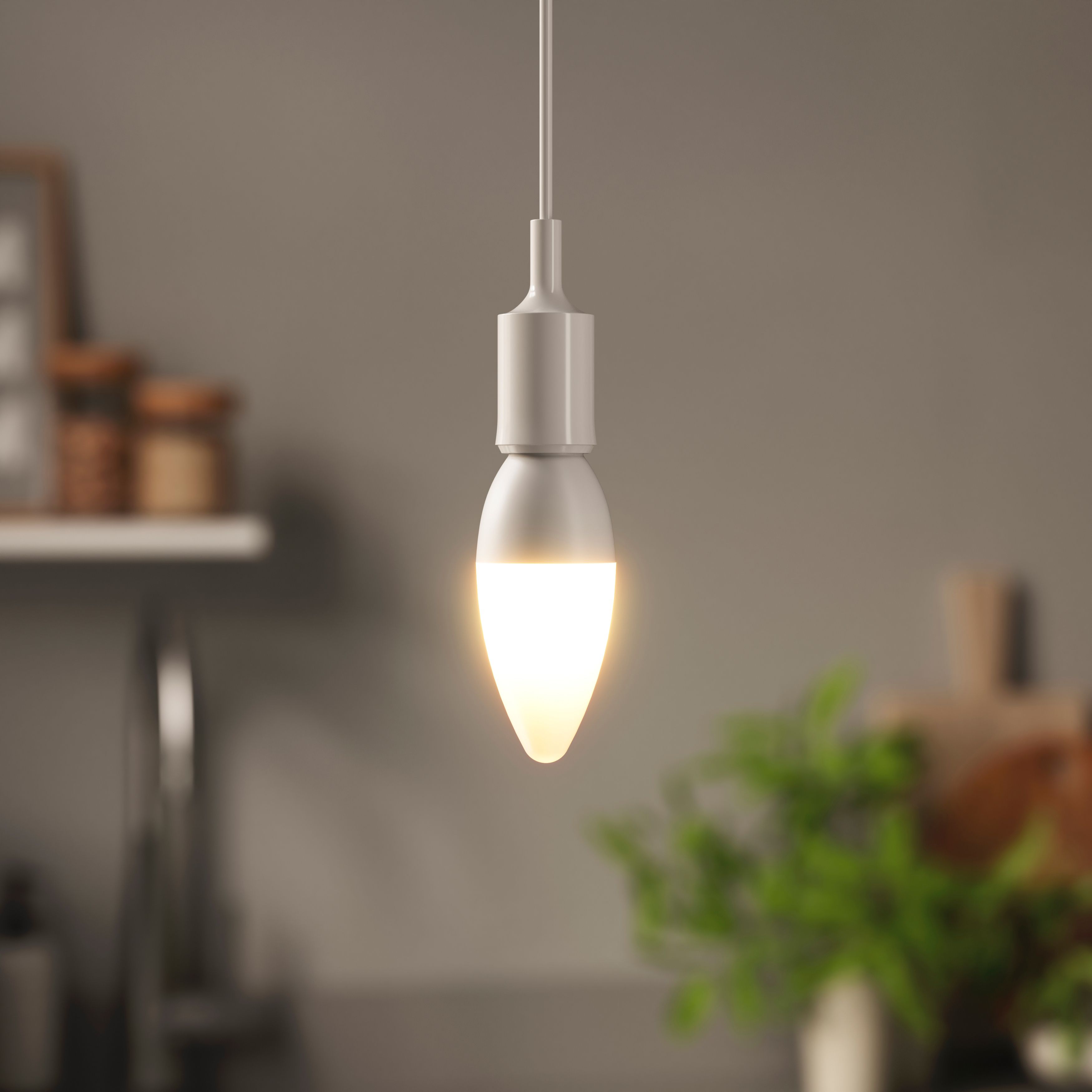 Diall E14 4.2W 470lm Candle Warm white LED Light bulb, Pack of 6