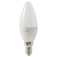Diall E14 5W 470lm Candle Neutral white LED Light bulb