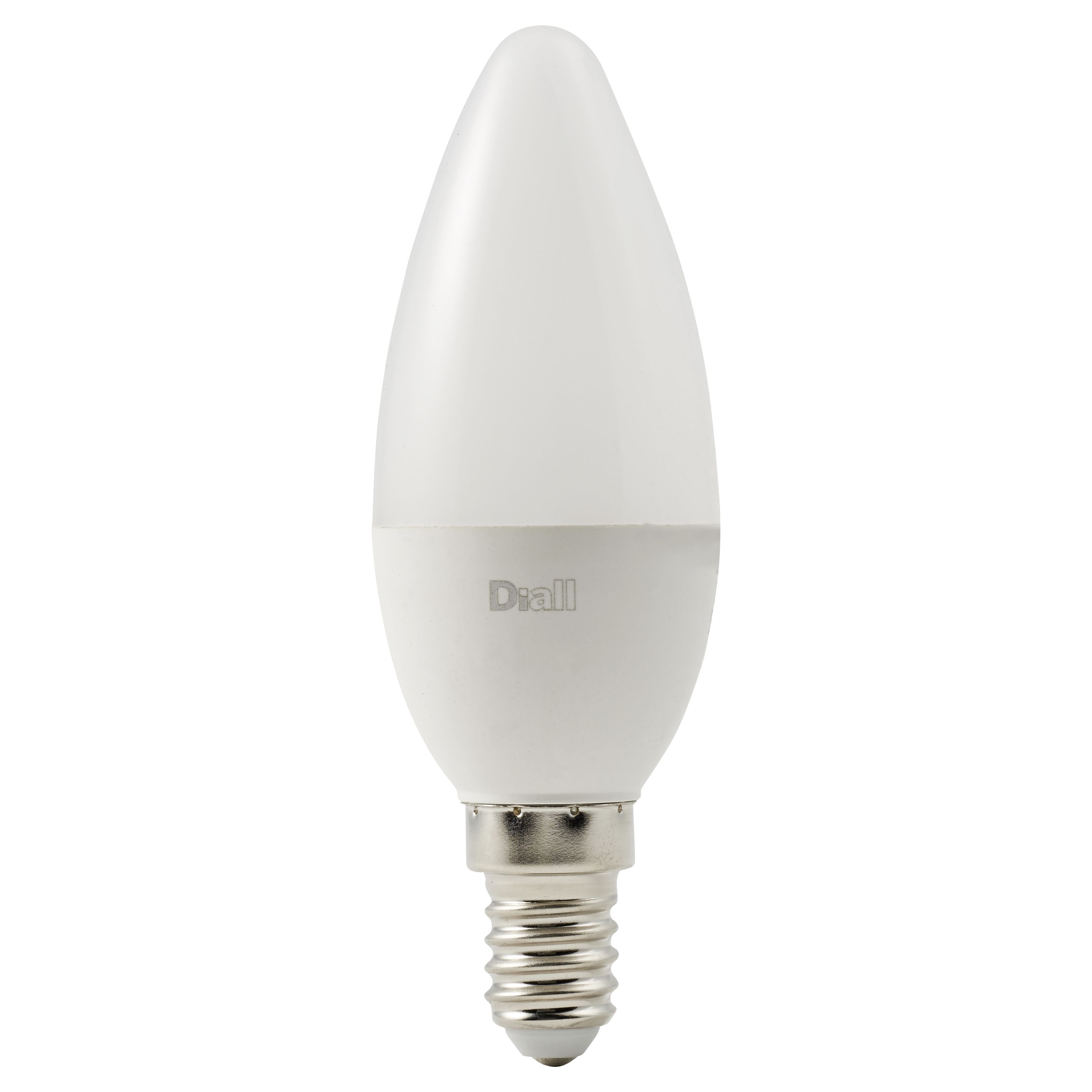 Diall E14 5W 470lm Candle Neutral white LED Light bulb DIY at B&Q