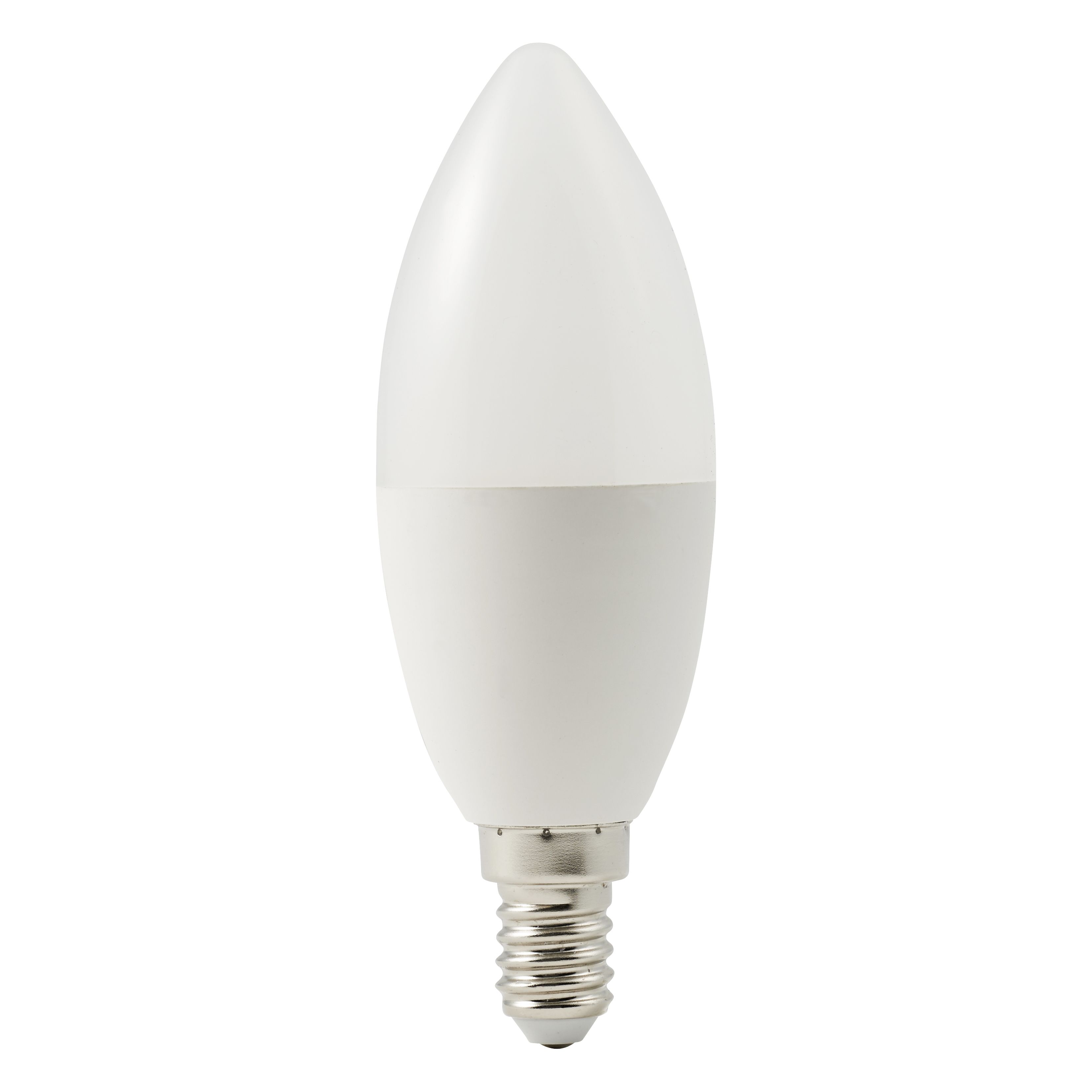 Diall E14 6.5W 806lm Frosted Candle Neutral white LED Light bulb