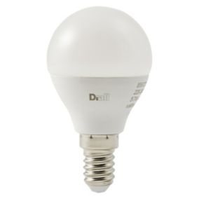 Diall E14 6W 470lm Mini globe Warm white LED Light bulb