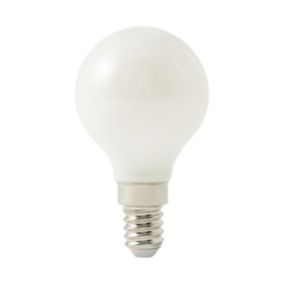 Diall E14 6W 500lm Mini globe Warm white LED Dimmable Light bulb