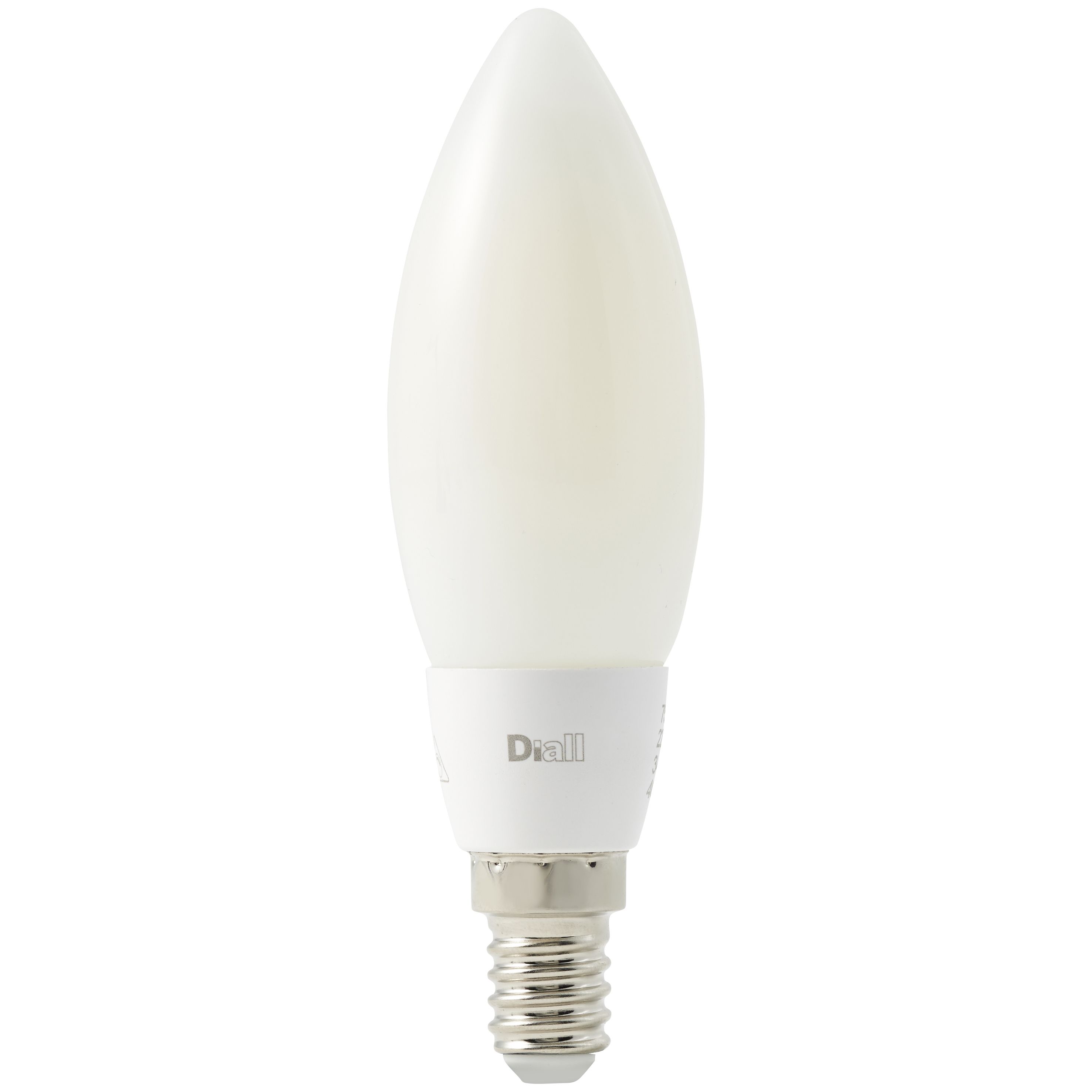 Diall E14 7W 650lm Candle Neutral white LED Dimmable Light bulb