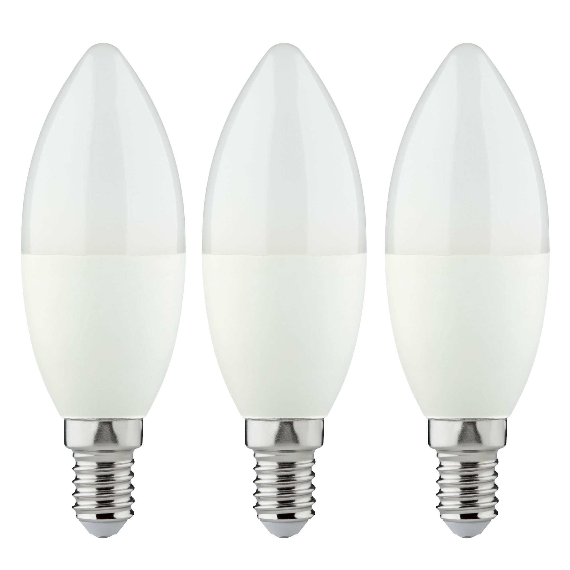 Diall E14 806lm Candle Neutral white LED Light bulb, Pack of 3 DIY at B&Q