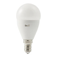 Diall E14 9W 806lm Mini globe Warm white LED Light bulb