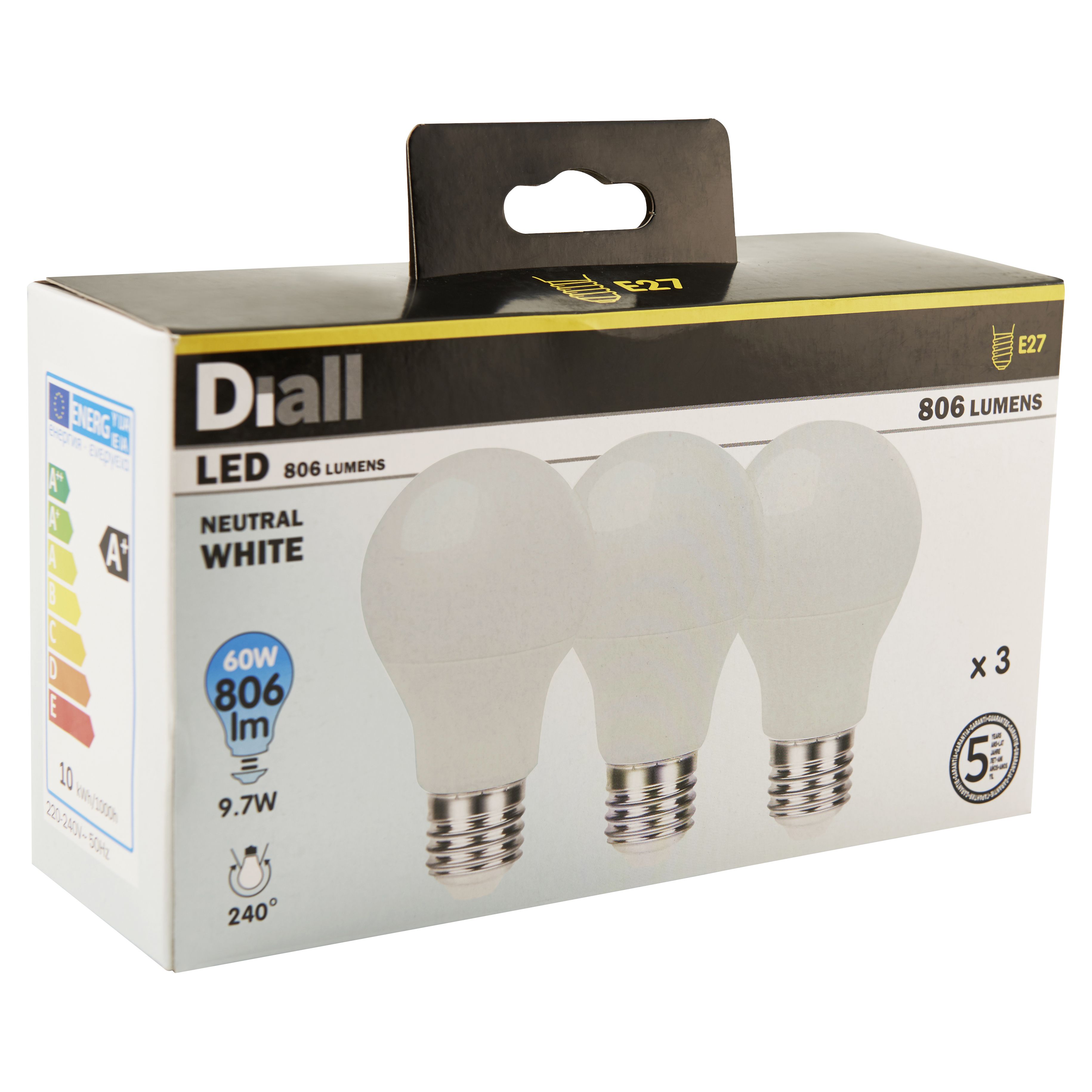 Diall decor e27 806 lumen sales