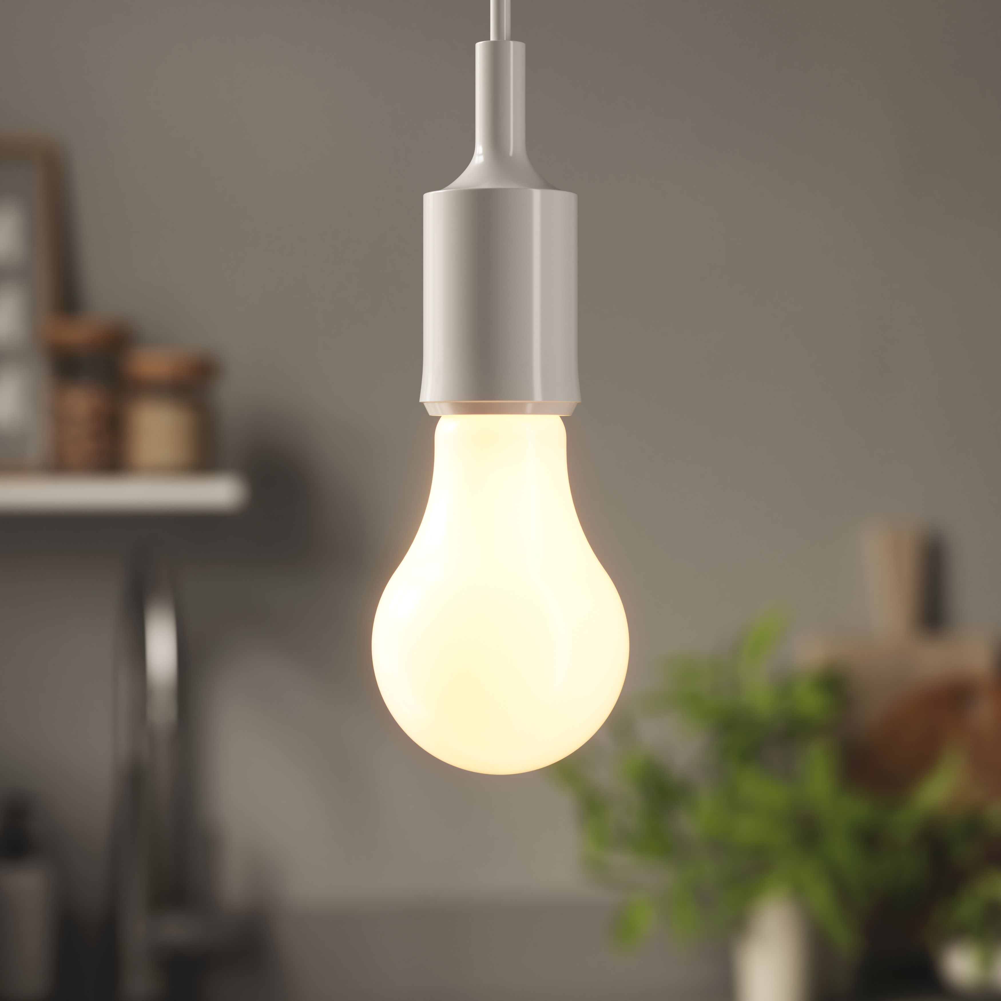 Diall E27 11.2W 1521lm Milky GLS Warm white LED filament Dimmable Filament Light bulb - 3