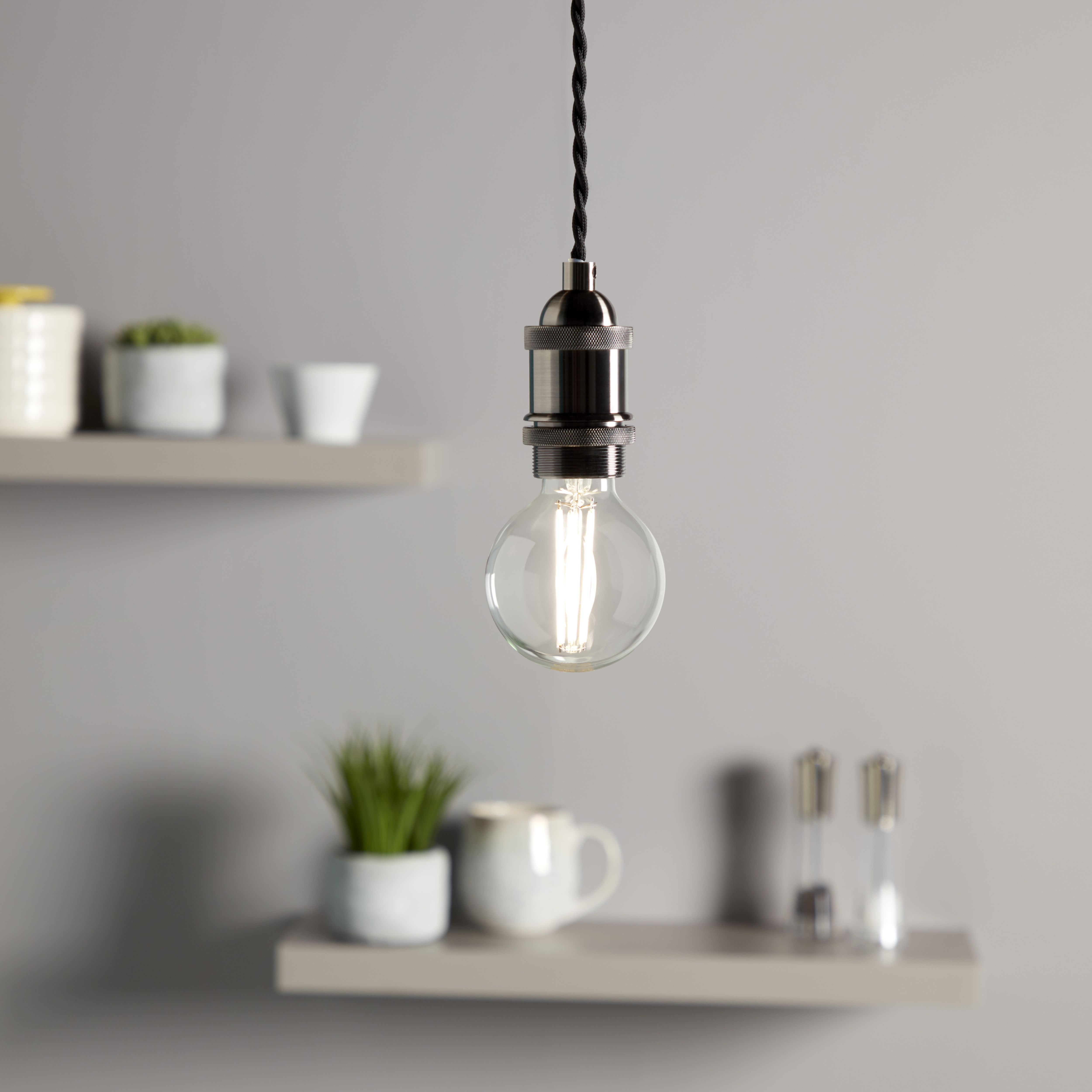 Diall E27 12W 1521lm Globe Neutral white LED Dimmable Filament Light bulb