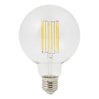 Diall E27 13W 1521lm Globe Warm white LED Dimmable Filament Light bulb